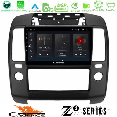 Cadence Z2 Series 8Core Android14 4+64GB  Nissan Navara Navigation Multimedia Tablet 9