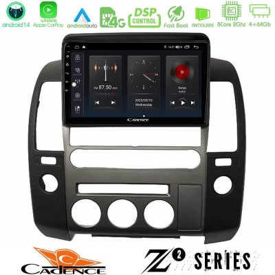 Cadence Z2 Series 8Core Android14 4+64GB   Nissan Navara D40 2006-2012 (με εργ.οθόνη) Navigation Multimedia Tablet 9