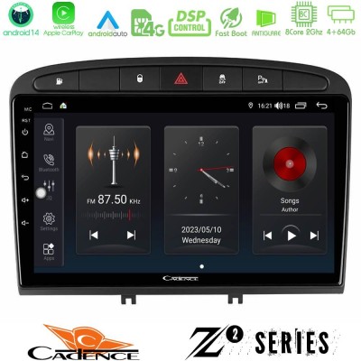 Cadence Z2 Series 8Core Android14 4+64GB  Peugeot 308/RCZ Navigation Multimedia Tablet 9