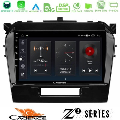 Cadence Z2 Series 8Core Android14 4+64GB  Suzuki Vitara 2015-2024 Navigation Multimedia Tablet 9