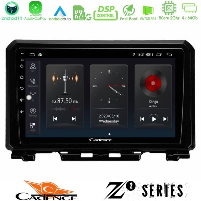Cadence Z2 Series 8Core Android14 4+64GB  Suzuki Jimny 2018-2022 Navigation Multimedia Tablet 9