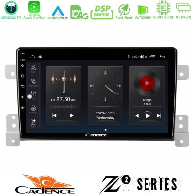 Cadence Z2 Series 8Core Android14 4+64GB  Suzuki Grand Vitara Navigation Multimedia Tablet 9