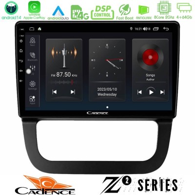 Cadence Z2 Series 8Core Android14 4+64GB  VW Jetta Navigation Multimedia Tablet 10