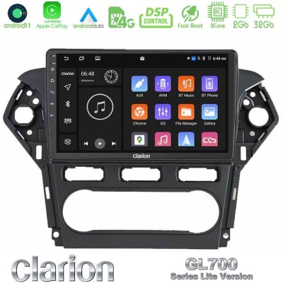 Clarion GL700 Lite Series 8Core Android11 2+32GB Ford Mondeo 2011-2014 Navigation Multimedia Tablet 10