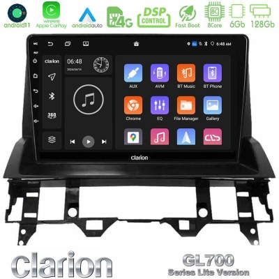 Clarion GL700 Lite Series 8Core Android11 6+128GB Mazda6 2002-2006 Navigation Multimedia Tablet 9