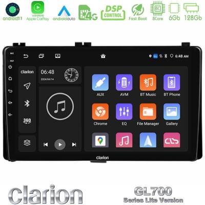 Clarion GL700 Lite Series 8Core Android11 6+128GB Toyota Corolla/Auris 2017-2019  Navigation Multimedia Tablet 9