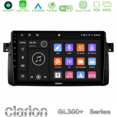 Clarion GL300+ Series 4Core Android11 4+64GB  BMW E46 Navigation Multimedia Tablet 9