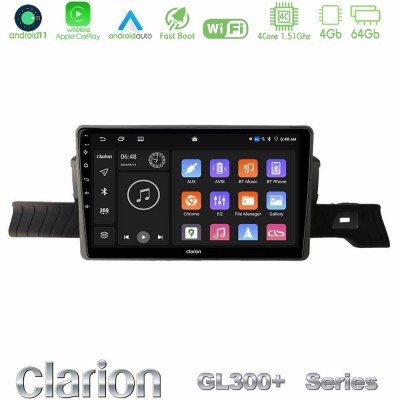 Clarion GL300+ Series 4Core Android11 4+64GB Citroen C3 You 2025-> Navigation Multimedia Tablet 9
