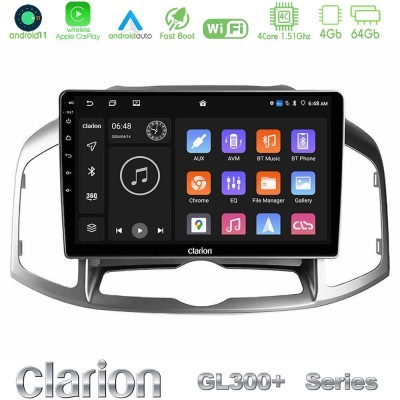 Clarion GL300+ Series 4Core Android11 4+64GB  Chevrolet Captiva 2012-2016 Navigation Multimedia Tablet 9