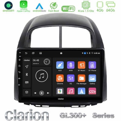 Clarion GL300+ Series 4Core Android11 4+64GB  Daihatsu Sirion/Subaru Justy Navigation Multimedia Tablet 10