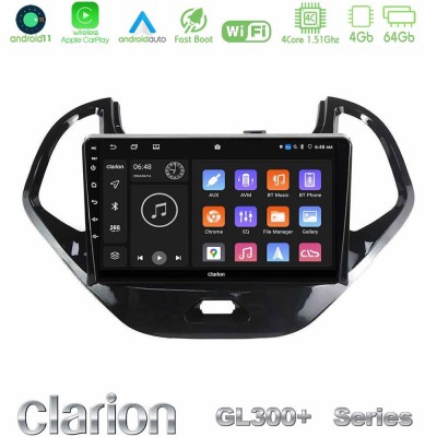Clarion GL300+ Series 4Core Android11 4+64GB Ford KA 2016-2020 Navigation Multimedia Tablet 9