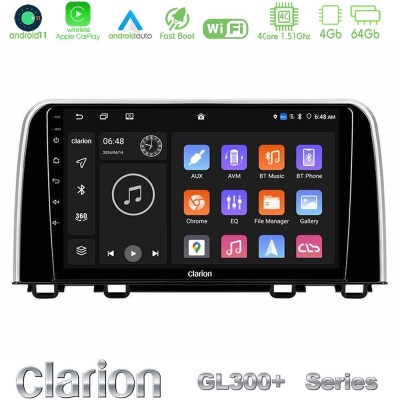 Clarion GL300+ Series 4Core Android11 4+64GB  Honda CR-V 2019-> Navigation Multimedia Tablet 10