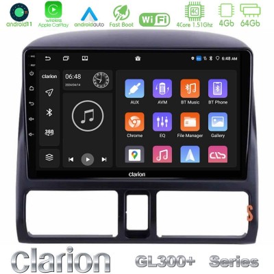 Clarion GL300+ Series 4Core Android11 4+64GB  Honda CRV 2002-2006 Navigation Multimedia Tablet 9