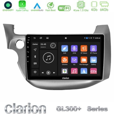 Clarion GL300+ Series 4Core Android11 4+64GB  Honda Jazz 2009-2013 Navigation Multimedia Tablet 10