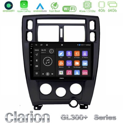 Clarion GL300+ Series 4Core Android11 4+64GB  Hyundai Tucson Navigation Multimedia Tablet 9