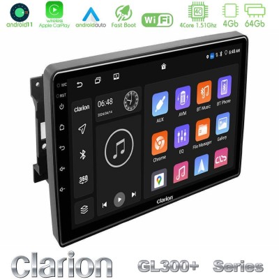 Clarion GL300+ Series 4Core Android11 4+64GB  Chrysler / Dodge / Jeep Navigation Multimedia Tablet 10