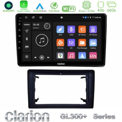 Clarion GL300+ Series 4Core Android11 4+64GB  Chrysler / Dodge / Jeep Navigation Multimedia Tablet 10