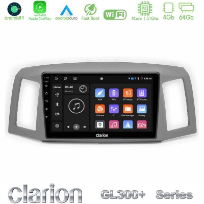 Clarion GL300+ Series 4Core Android11 4+64GB  Jeep Grand Cherokee 2005-2007 Navigation Multimedia Tablet 10