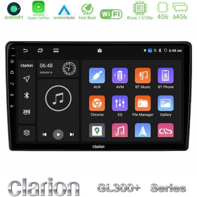 Clarion GL300+ Series 4Core Android11 4+64GB  Kia Ceed 2007-2009 Navigation Multimedia Tablet 9