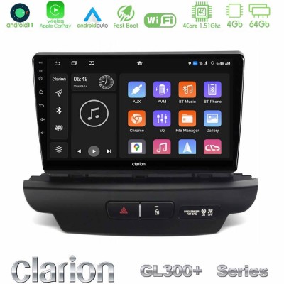 Clarion GL300+ Series 4Core Android11 4+64GB  Kia Ceed 2018-2023 Navigation Multimedia Tablet 9