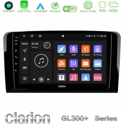 Clarion GL300+ Series 4Core Android11 4+64GB  Mercedes ML/GL Class Navigation Multimedia Tablet 9