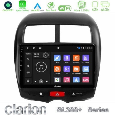 Clarion GL300+ Series 4Core Android11 4+64GB  Mitsubishi ASX Navigation Multimedia Tablet 10