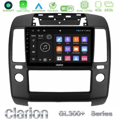 Clarion GL300+ Series 4Core Android11 4+64GB  Nissan Navara Navigation Multimedia Tablet 9