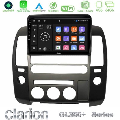 Clarion GL300+ Series 4Core Android11 4+64GB   Nissan Navara D40 2006-2012 (με εργ.οθόνη) Navigation Multimedia Tablet 9