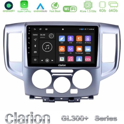 Clarion GL300+ Series 4Core Android11 4+64GB  Nissan NV200 Navigation Multimedia Tablet 9