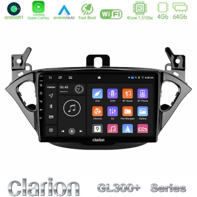 Clarion GL300+ Series 4Core Android11 4+64GB  Opel Corsa E/Adam Navigation Multimedia Tablet 9