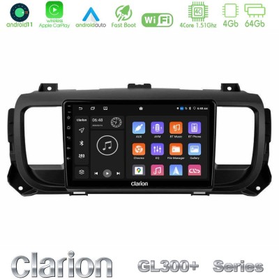 Clarion GL300+ Series 4Core Android11 4+64GB  Citroen/Peugeot/Opel/Toyota Navigation Multimedia Tablet 9