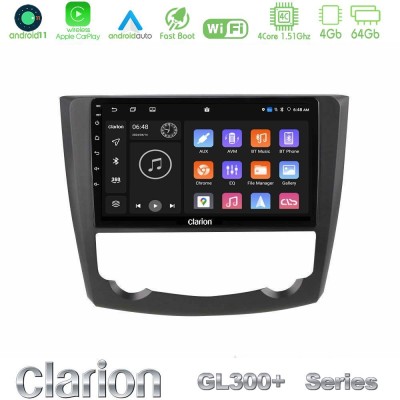 Clarion GL300+ Series 4Core Android11 4+64GB  Renault Kadjar Navigation Multimedia Tablet 9