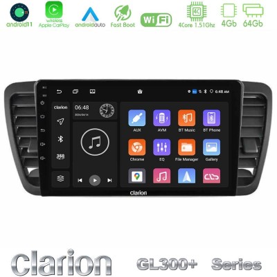 Clarion GL300+ Series 4Core Android11 4+64GB  Subaru Legacy/Outback 2002-2008 Navigation Multimedia Tablet 9