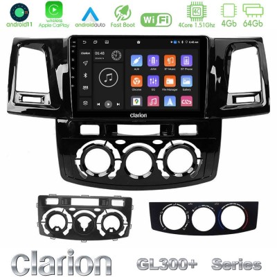 Clarion GL300+ Series 4Core Android11 4+64GB  Toyota Hilux 2007-2016 Navigation Multimedia Tablet 9