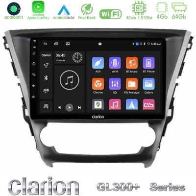 Clarion GL300+ Series 4Core Android11 4+64GB  Toyota Avensis 2015-2018 Navigation Multimedia Tablet 9