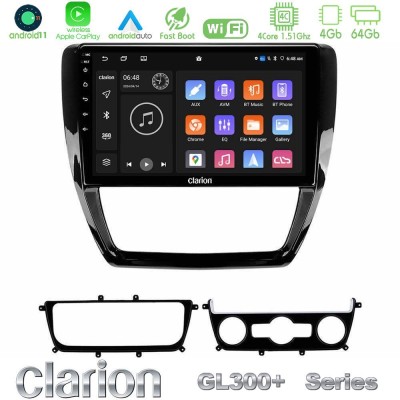 Clarion GL300+ Series 4Core Android11 4+64GB  VW Jetta Navigation Multimedia Tablet 10