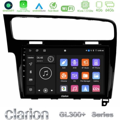 Clarion GL300+ Series 4Core Android11 4+64GB  VW GOLF 7 Navigation Multimedia Tablet 10