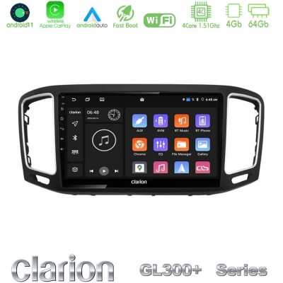 Clarion GL300+ Series 4Core Android11 4+64GB VW Sharan 2010-2015 Navigation Multimedia Tablet 9