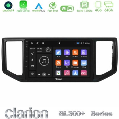 Clarion GL300+ Series 4Core Android11 4+64GB  VW Amarok 2017-2022 Navigation Multimedia Tablet 9
