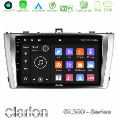 Clarion GL300 Series 4Core Android11 2+32GB Toyota Avensis T27 Navigation Multimedia Tablet 9