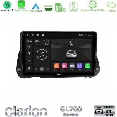 Clarion GL700 Series 8Core Android13 4+64GB Dacia Sandero/Logan/Jogger 2022-> Navigation Multimedia Tablet 9
