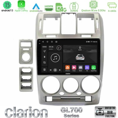 Clarion GL700 Series Hyundai Getz 2002-2009 8Core Android13 4+64GB Navigation Multimedia Tablet 9
