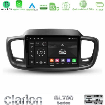 Clarion GL700 Series 8Core Android13 4+64GB Kia Sorento 2018-2021 Navigation Multimedia Tablet 9