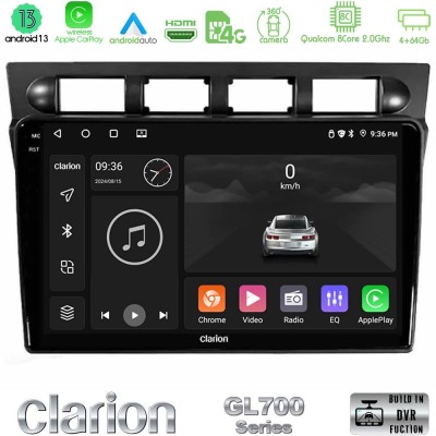 Clarion GL700 Series Kia Picanto 2004-2007 8Core Android13 4+64GB Navigation Multimedia Tablet 9