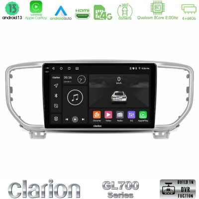 Clarion GL700 Series 8Core Android13 4+64GB Kia Sportage 2018-2021 Navigation Multimedia Tablet 9