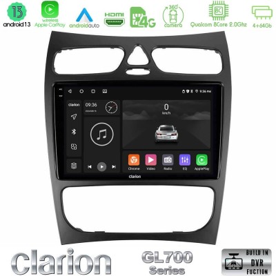 Clarion GL700 Series 8Core Android13 4+64GB Mercedes CLK Class W209 2000-2004 Navigation Multimedia Tablet 9