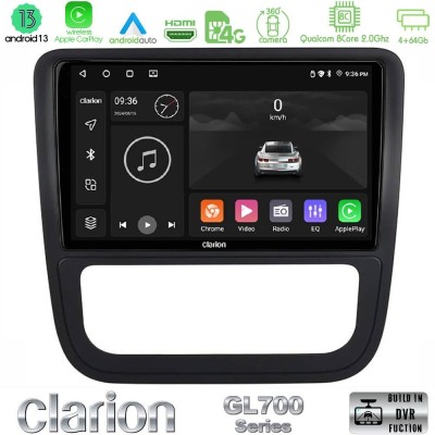 Clarion GL700 Series 8Core Android13 4+64GB VW Scirocco 2008-2014 Navigation Multimedia Tablet 9