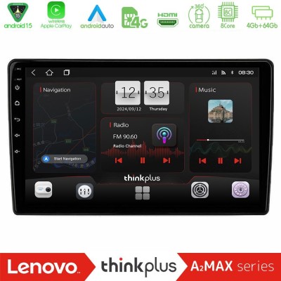 Lenovo Thinkplus A2MAX Series 8Core Android15 4+64GB  Alfa Romeo Giulietta 2014-2021 Navigation Multimedia Tablet 10