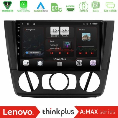 Lenovo Thinkplus A2MAX Series 8Core Android15 4+64GB  BMW 1Series  E81/E82/E87/E88 (MANUAL A/C) Navigation Multimedia Tablet 9