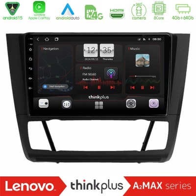 Lenovo Thinkplus A2MAX Series 8Core Android15 4+64GB  BMW 1Series  E81/E82/E87/E88 (AUTO A/C) Navigation Multimedia Tablet 9